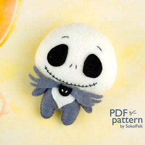 Felt Jack toy sewing PDF and SVG patterns, Halloween pattern, Christmas pattern, Easy to make Halloween toy