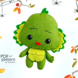 Creature from the Black Lagoon felt toy sewing PDF and SVG pattern, Plush monster, Halloween toy pattern, Plush toy sewing tutorial