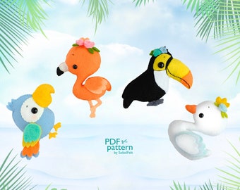 Pdf And Svg Sewing Patterns Of Cute Felt Toys Par Sokolfelt Sur Etsy