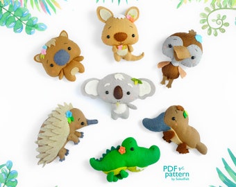 Pdf And Svg Sewing Patterns Of Cute Felt Toys Par Sokolfelt Sur Etsy
