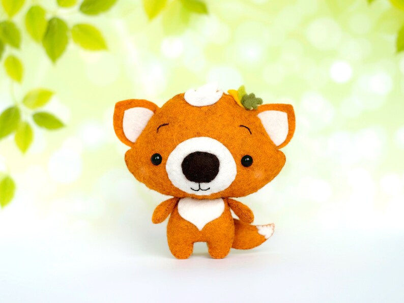 Download Baby fox felt toy PDF and SVG pattern Felt woodland animal ...