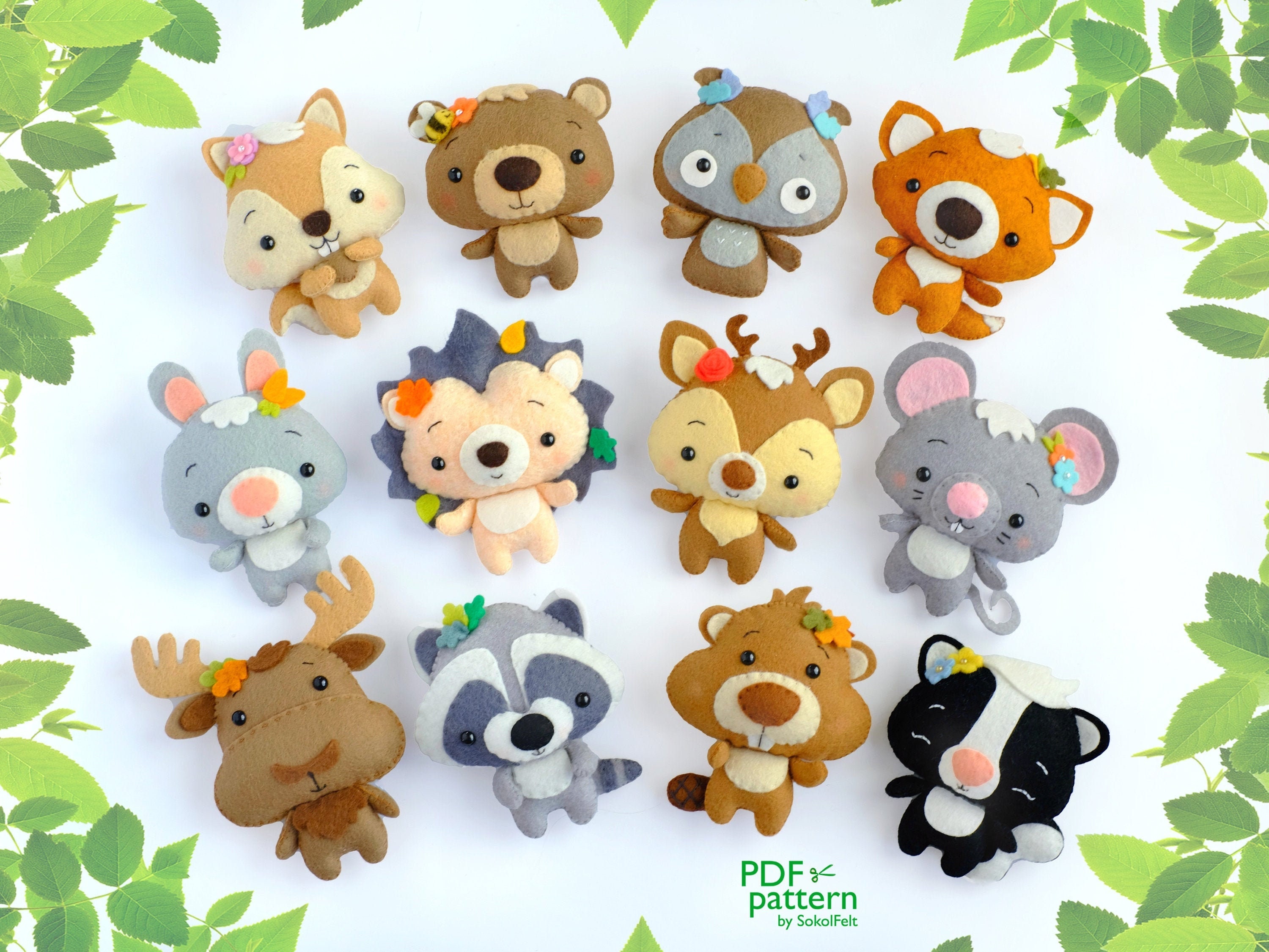 Felt Toy Animals Set - Etsy