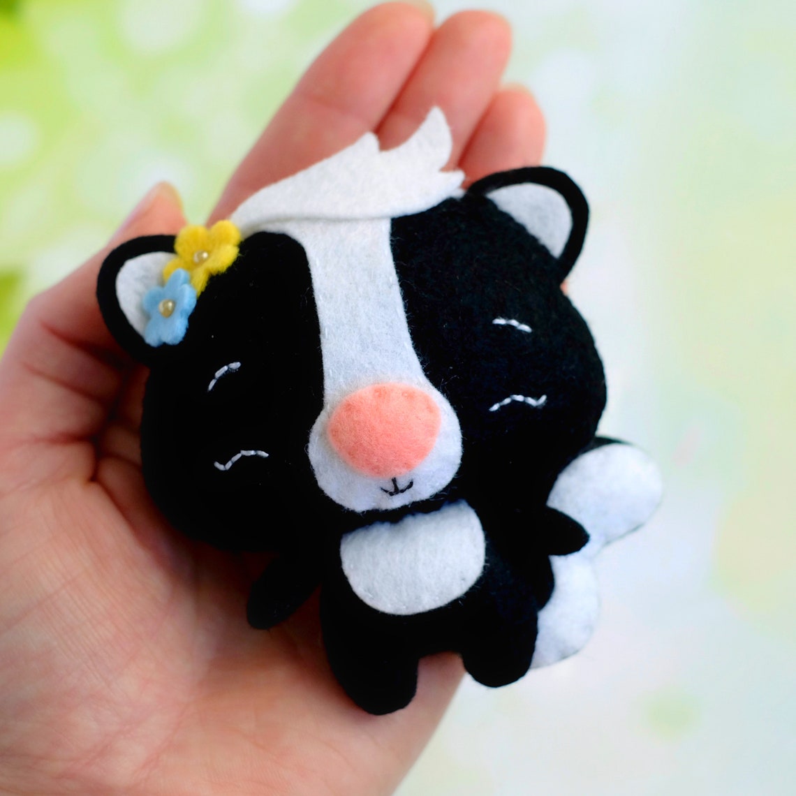 Skunk PDF pattern Felt woodland animal plush toy sewing | Etsy
