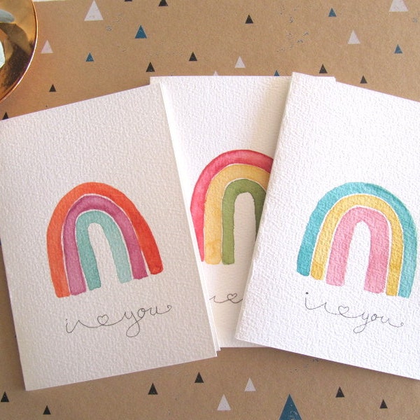 Geburtstagskarte Für Enkelin – Regenbogen Design Mit Roségold, Größe 12,7 X 17,8 Cm