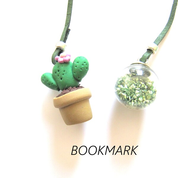 Bookmark Cactus Bookmark Kawaii, Bookmark, Cactus Pendant, Polymer Clay Cactus, Gift, Book Accesoires, Reader Rate, Fimo Pendant, Planner