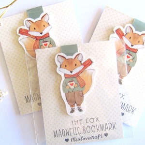 Fox Bookmark Magnet, Fox Magnet, Fox Bookmark, Cadeau pour les femmes, Accessoires de livres, Cadeau pour les amateurs de livres, Signet