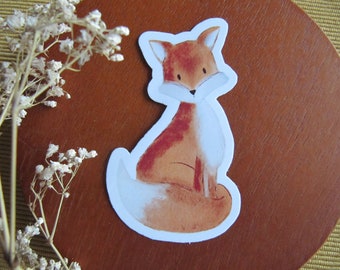 Süße Vinyl Aufkleber Fuchs, Stickers fox Laptop, Aufkleber Tier, Winter Aufkleber, Sticker groß Fuchs, Vinyl glanz sticker fuchs, Waldtier