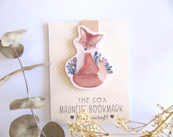 Fox Bookmark Magnet, Fox Magnet, Fox Bookmark, Gift for Women, Book Accessories, Gift for Book Lovers, Bookmark