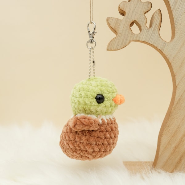 Crochet sac de canard cintre, porte-clés canard, bébé canard Amigurumi, cintre de canard doux, crochet de caneton doux, bébé mini canard, bébé caneton