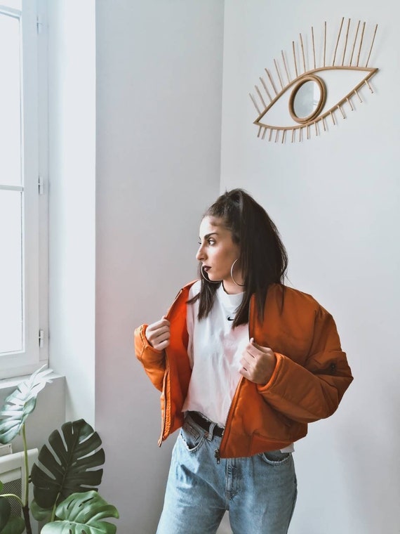 Orange vintage bombers