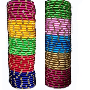 Silk thread Fancy bangles Wedding Giveaway Gift Purposes (Pack of 10 Sets)