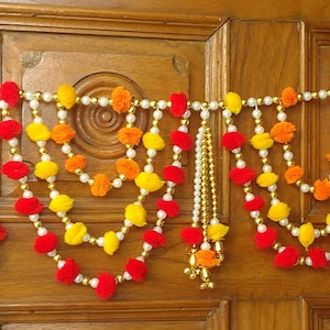 Bandanwar- wall hanging - toran - door hanging- floral bandarwal