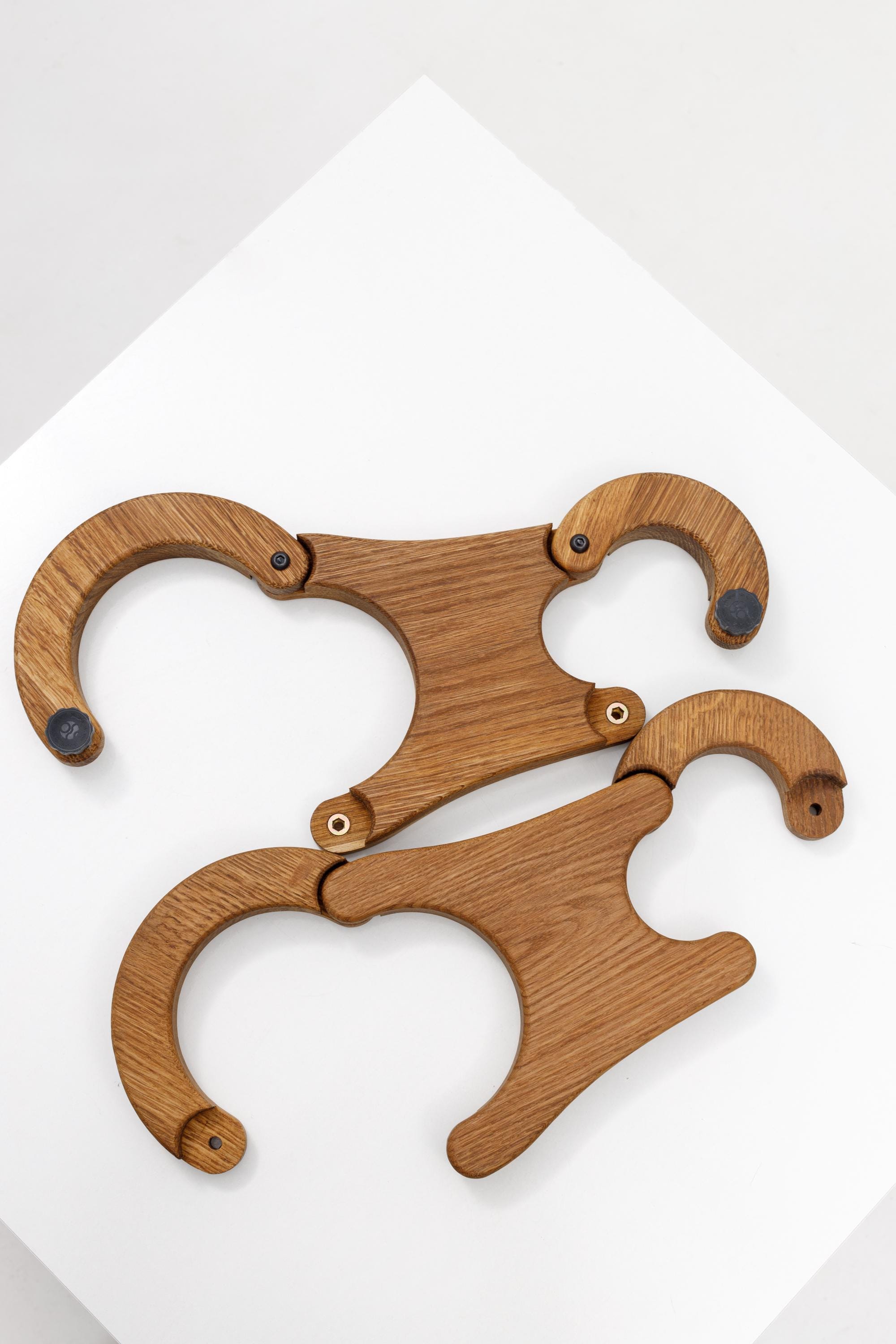 Bondage Cuffs Set Made For Wrists And Arms Made Of Natural Wood
