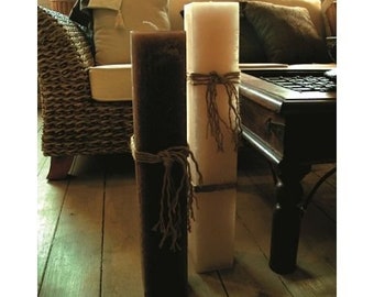 Vela grande, vela aromática, vela rústica. Decoración con velas. Adorno para el hogar.