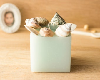 Sea candles Shell candle Scented Candle Light blue