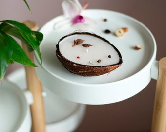 Coconut candle Coffee scented Coconut shell candle Home décor