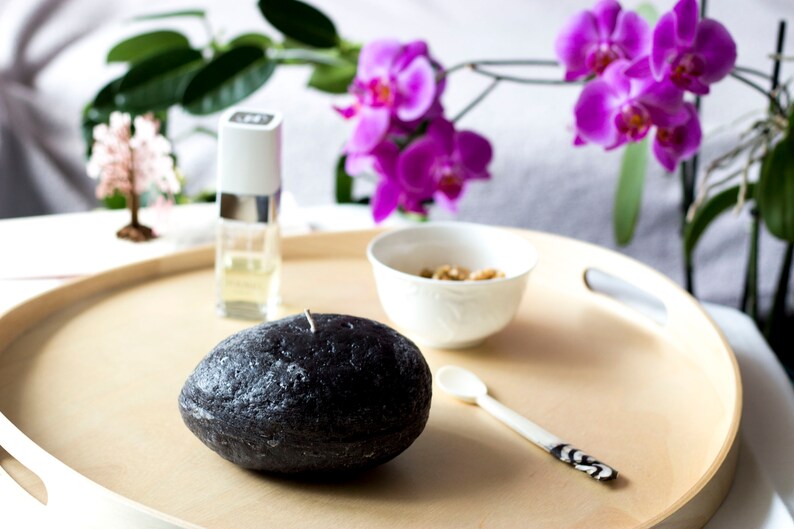 Original Home accessory Scented Candle Unique gift Fancy decoration Big Stone Candle Set Black and White Stone candles