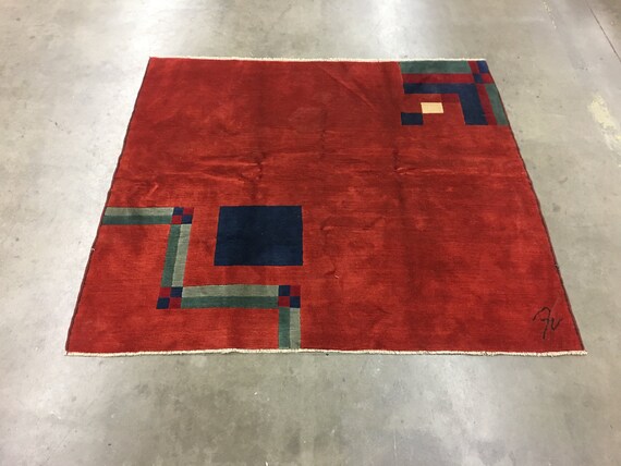 Modern 6x7 Avantage Area Rug Hand Knotted Wool Signed Turkish - 6 X 7 Area Rugs Modern 6x7 Avantage Area Rug Hand Knotted Wool Signed Turkish - 6 X 7 Area Rugs