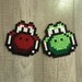 Yoshi's head (Perler beads)