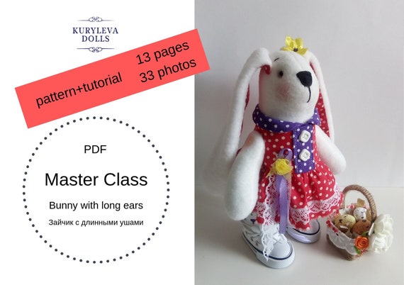 Roblox Piggy Custom Characters Easter Bunny Sew A Rabbit With His Own Hands Easter Pattern Bunny Etsy