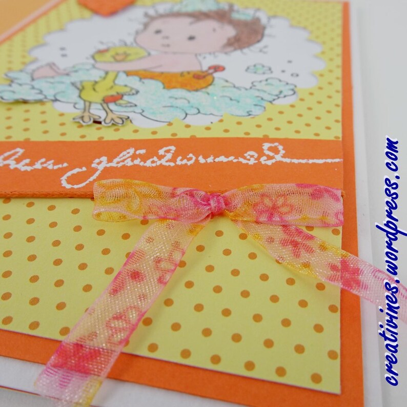 GlückwunschKarte zur Geburt mit niedlichem BabyMotiv Etsy