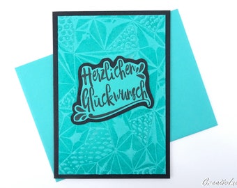 Greeting card, simple with geometric background