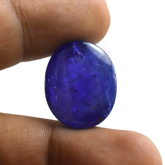 Enorme ~ Azul Tanzanita Cabujón Oval 21x14 mm Suelto ZT-112 De Piedras Preciosas Naturales