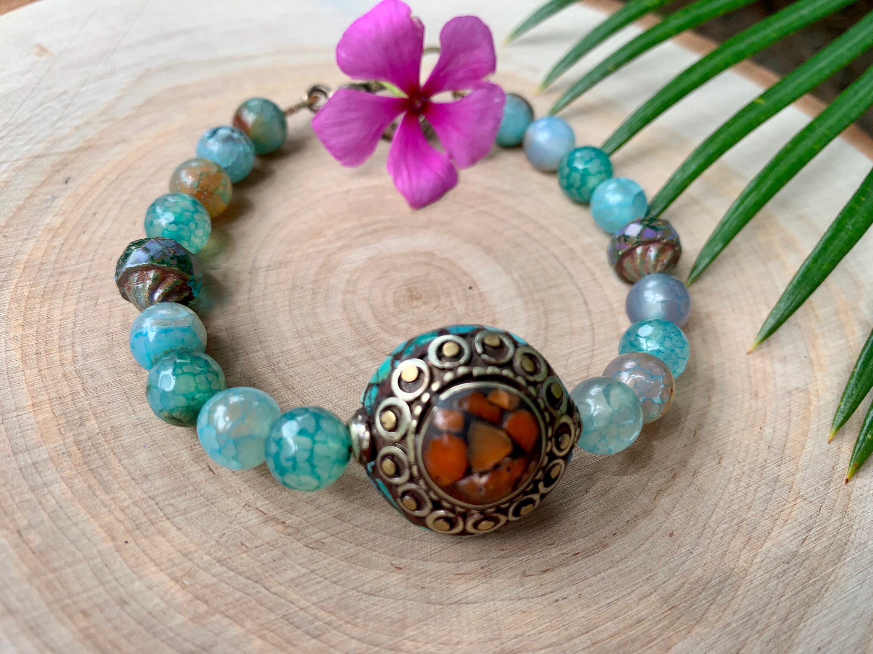 Bracelet tibétain perlé empilable Etsy