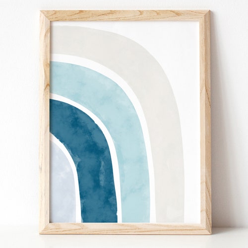 Blue Lips Wall Art Print Mouth Tongue Lips Stars Dorm Etsy