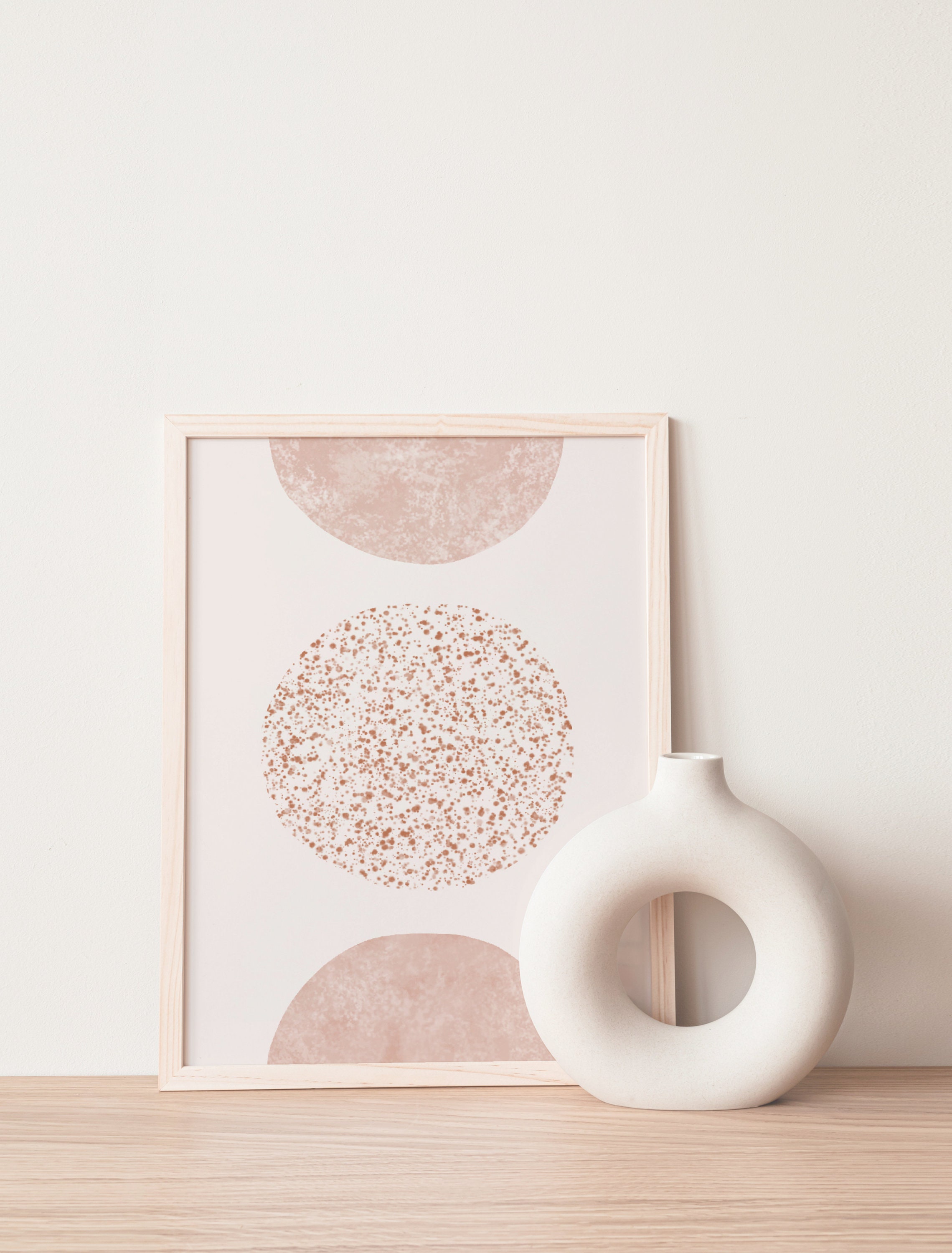 Blush wall art blush pink wall art mid century modern print Etsy
