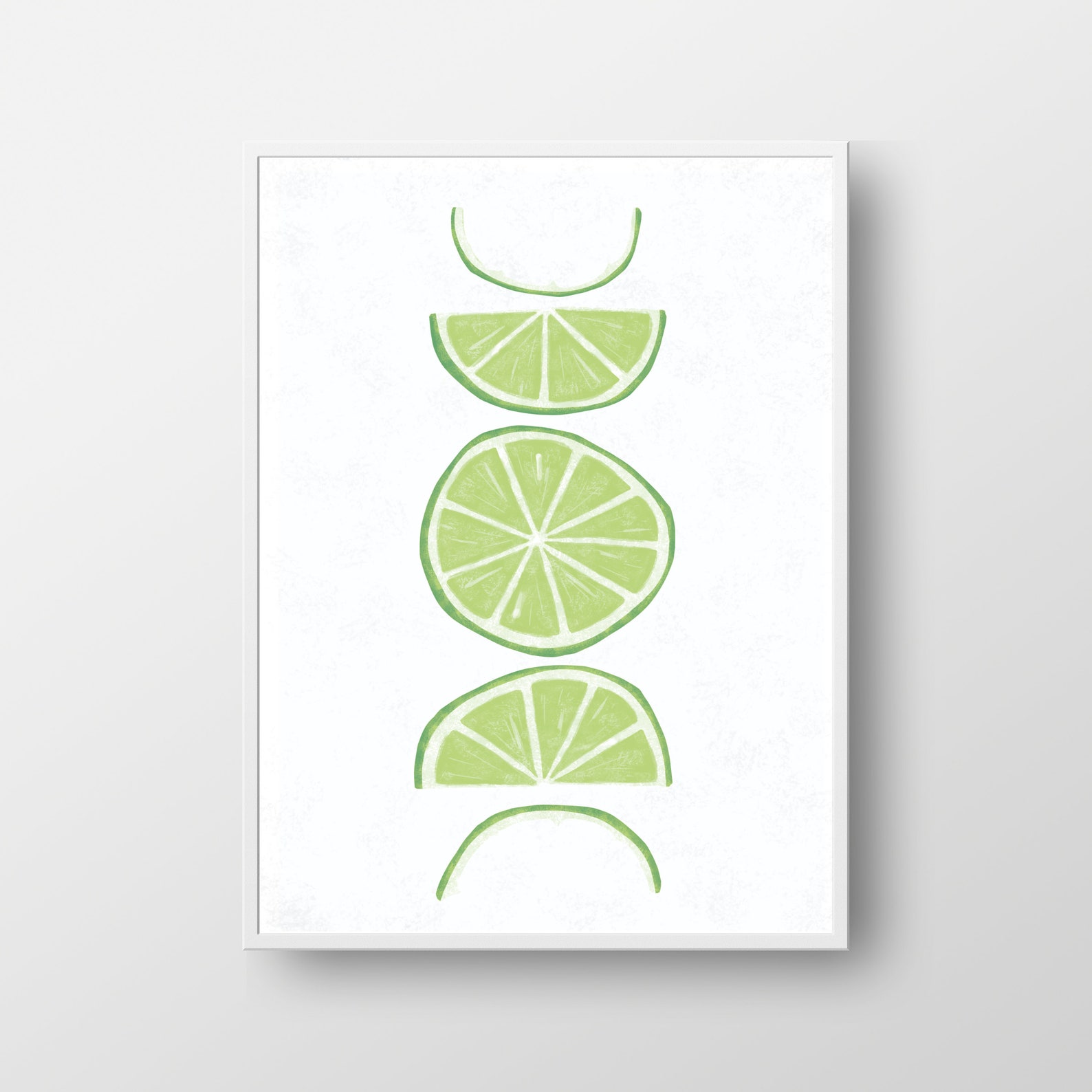 Lime Slices Print for Kitchen Wall Art Lime Wall Art Lime Etsy