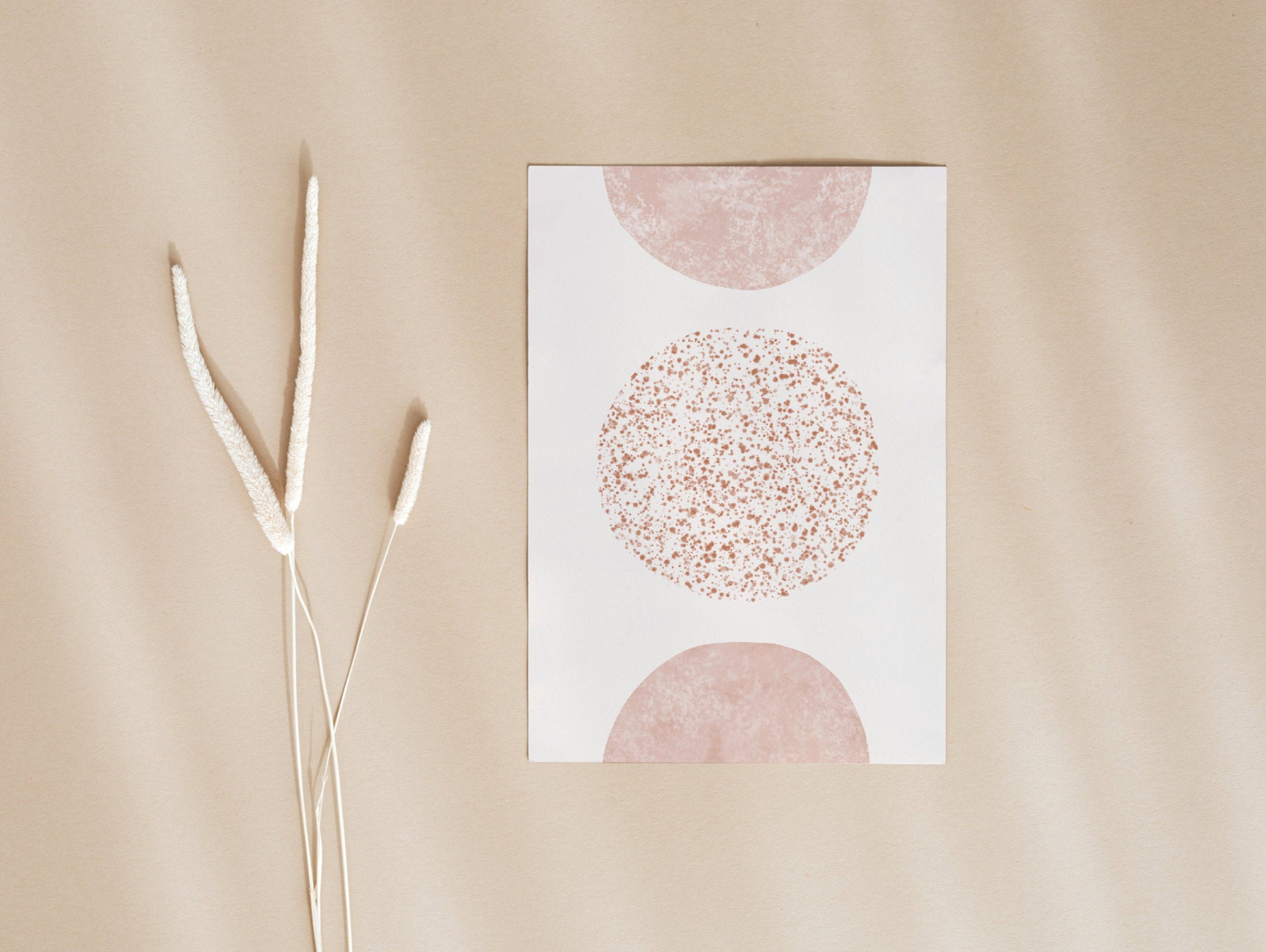 Blush Wall Art Blush Pink Wall Art Mid Century Modern Print Etsy UK