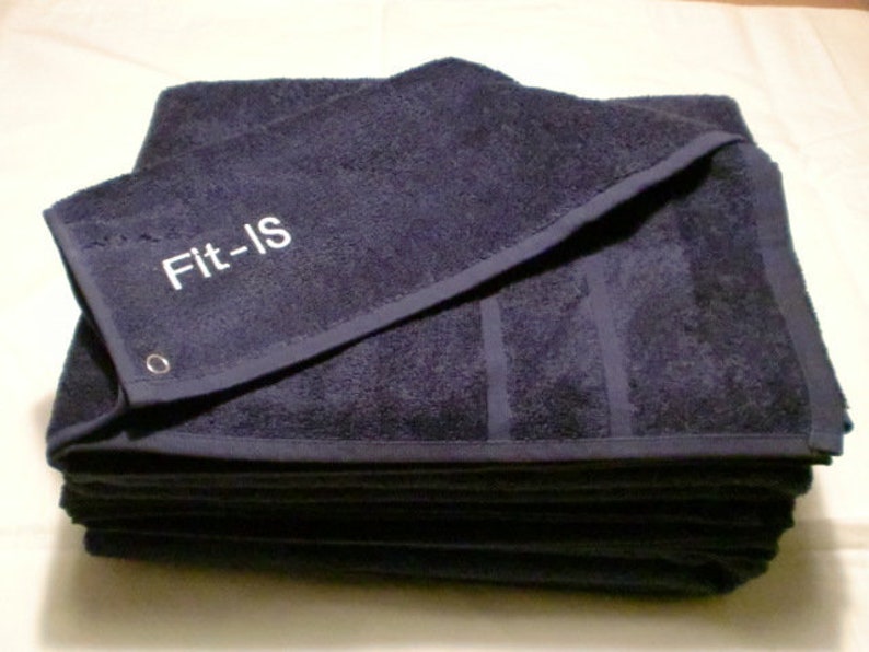 Fitness and sports towel-navy blue image 1
