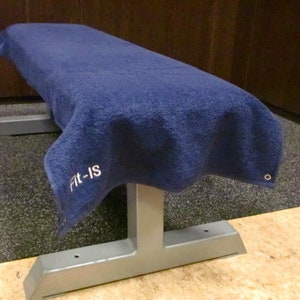 Fitness and sports towel-navy blue image 3