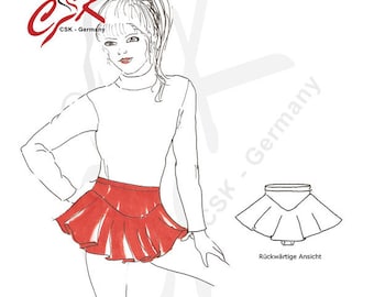 Figure skating skirt PDF pattern size 134