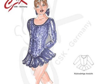 Figure skating dresses PDF sewing pattern size 140