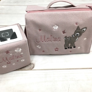 Bag with name, music box bag, bag with deer, kindergarten bag, Nstyle Fashion