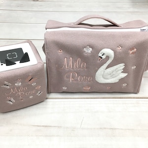 Bag with name, jukebox bag, bag with swan, nursery bag, nstyle fashion