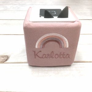 Protective cover for music cubes, old pink new, WiFi speakers, game cubes, light cubes, gift box, with rainbow, Nstyle Fashion