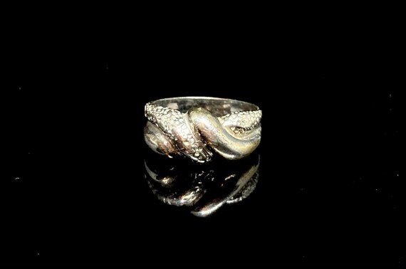 Vintage Sterling Silver Twist Ring Size M or 6 1/… - image 3