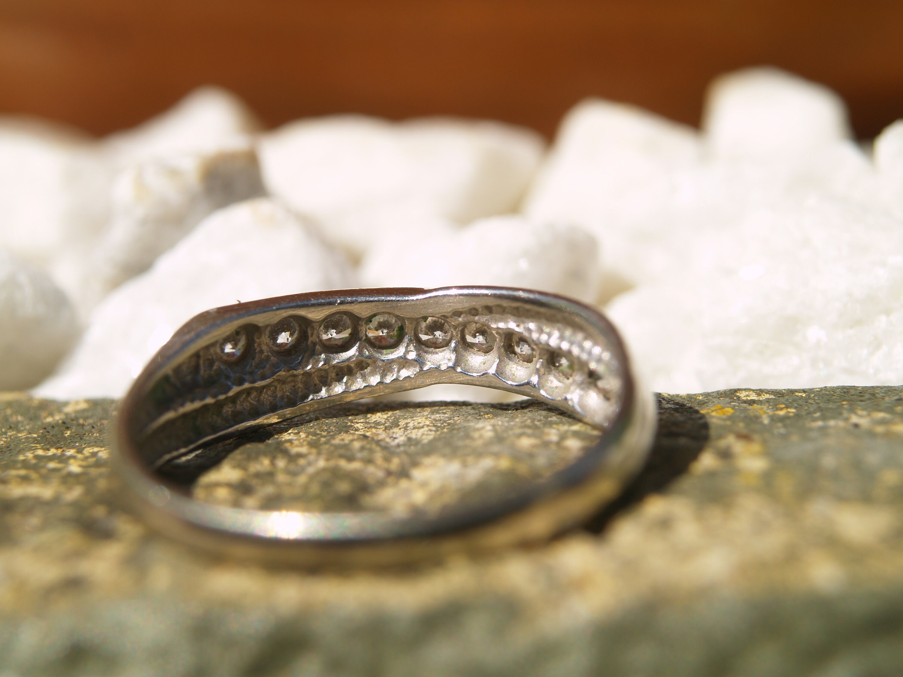 Bague éternité En Argent 925 Plaqué Or 18K Avec Zircone – Taille 7, Largeur 4,7mm, Neuve Sans Emballage