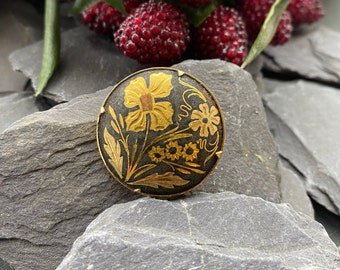 Vintage Toledo Ware Damascene Brooch.