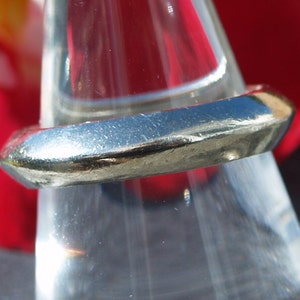 Sterling Silver Wedding Band: Plain Stackable Ring (Size 7 1/4 US)
