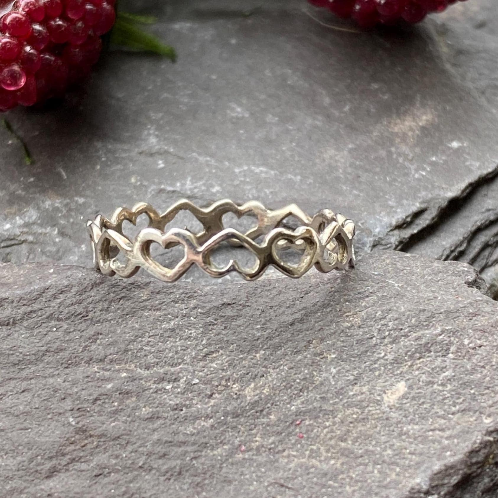 RAOING Classic Heart Ring 13.5号 シルバー925 Silver Rhodium Plated