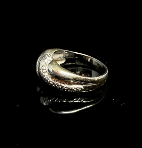 Vintage Sterling Silver Twist Ring Size M or 6 1/… - image 5