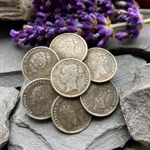 Antique Victorian Three Penny Brooch.