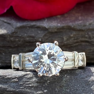 Diamonique trilogy ring best sale