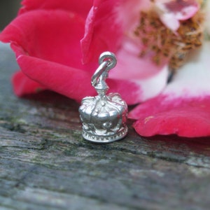 Vintage Silver Imperial state Crown Charm o Colgante.