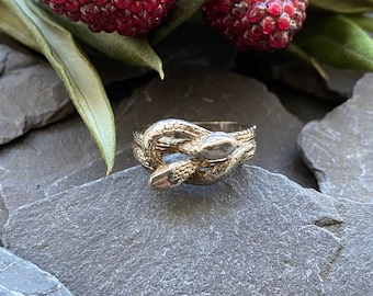 Vintage Sterling Silver Snake Ring Size M 1/2 or 6 1/2 US.
