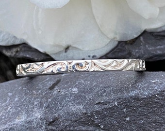 Silberring Maserung Rau Gebürstet Massiv Ring 925er Sterling Silber Damen Herren Finger Schmuck